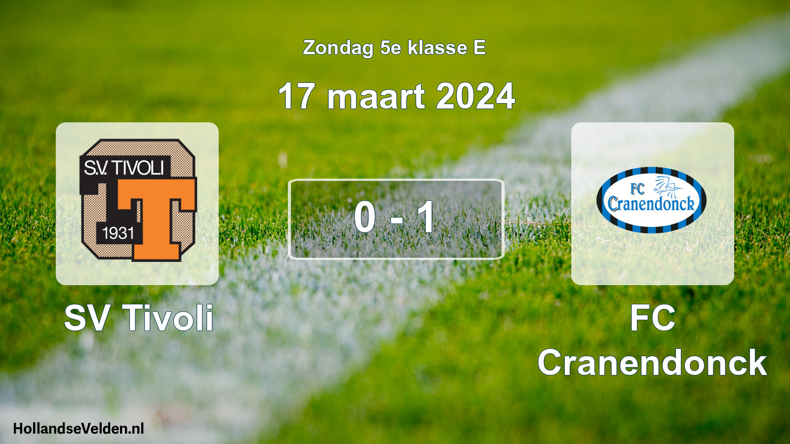 Total number of matches played: SV Tivoli - FC Cranendonck 0 - 1 (17 March 2024)