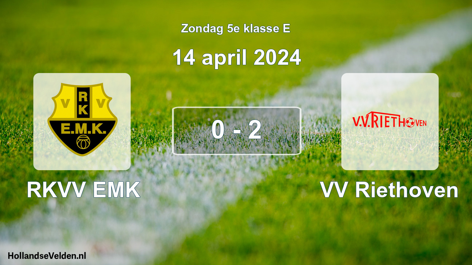 Total number of matches played: RKVV EMK - VV Riethoven 0 - 2 (14 April 2024)