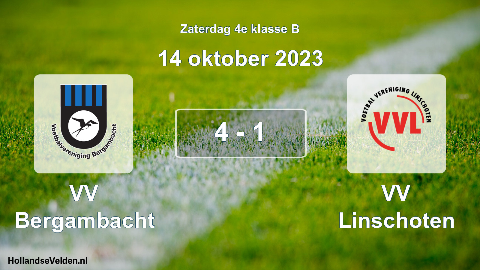 Total number of matches played: VV Bergambacht - VV Linschoten 4 - 1 (14 October 2023)