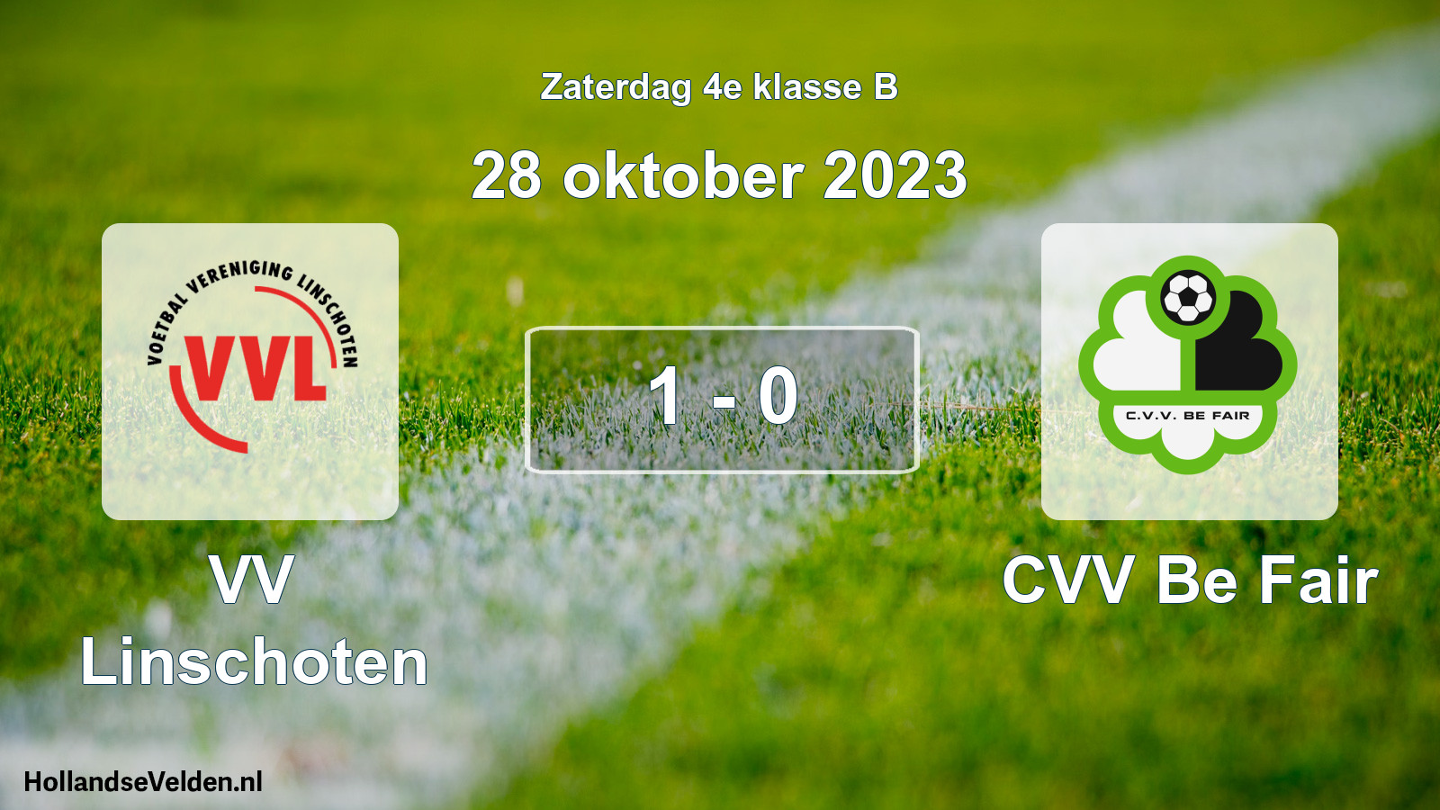 Total number of matches played: VV Linschoten - CVV Be Fair 1 - 0 (28 October 2023)