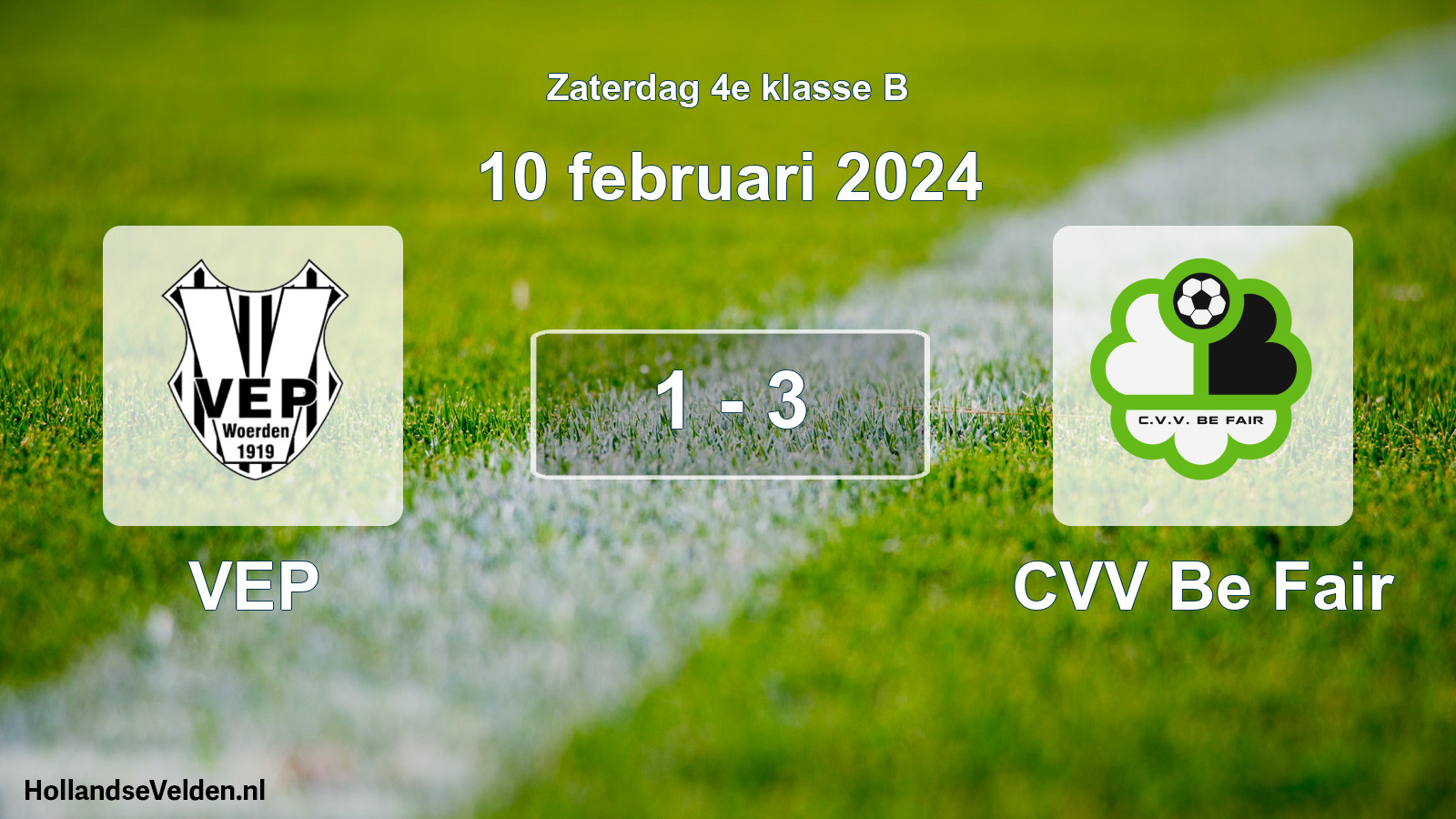 Total number of matches played: VEP - CVV Be Fair 1 - 3 (10 February 2024)