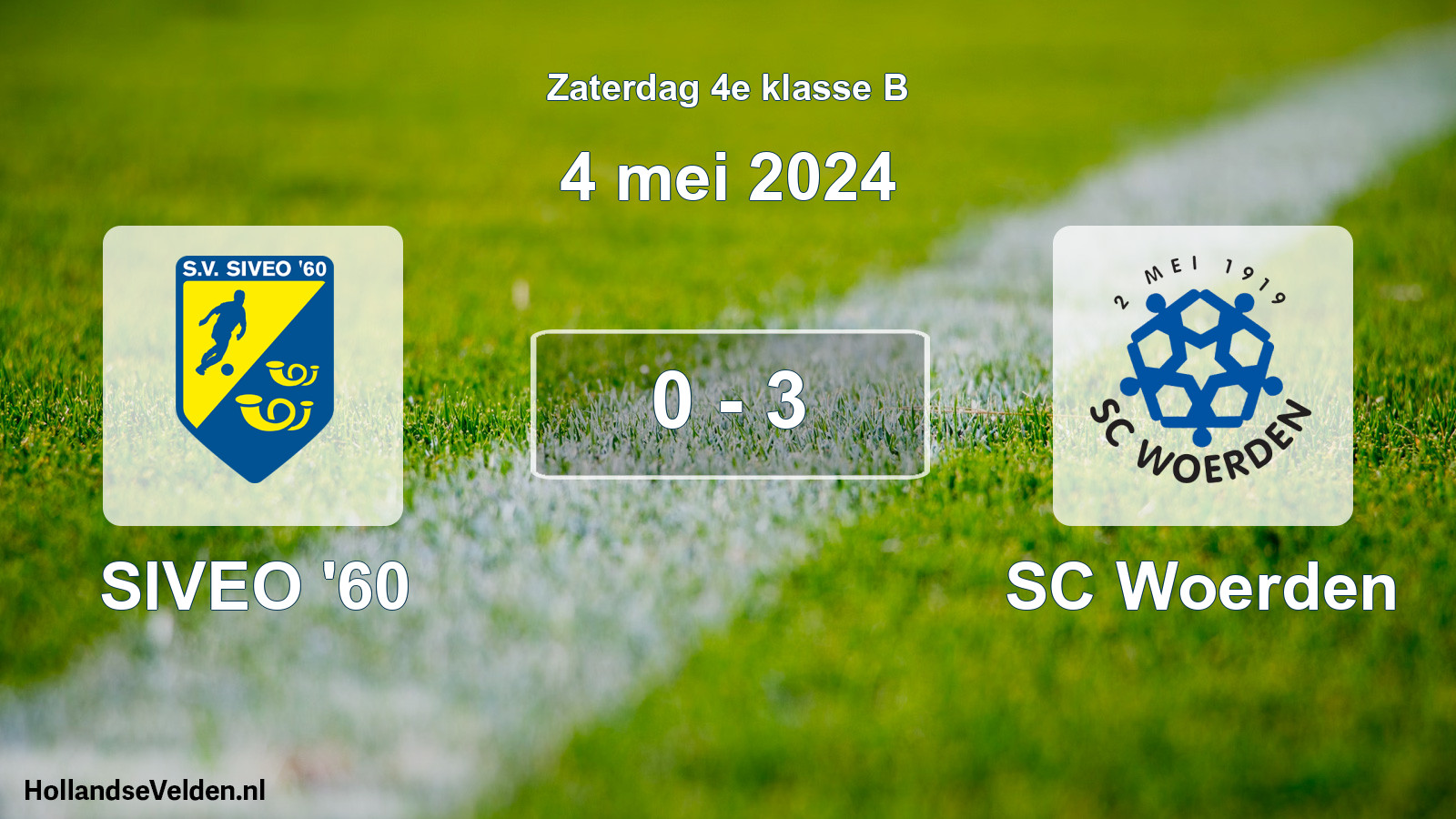 Total number of matches played: SIVEO '60 - SC Woerden 0 - 3 (4 May 2024)