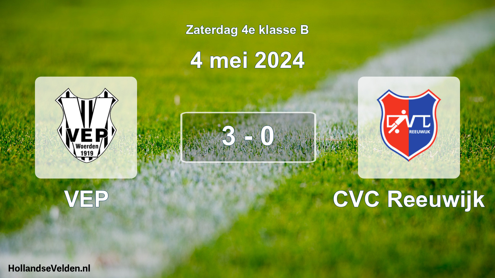 Total number of matches played: VEP - CVC Reeuwijk 3 - 0 (4 May 2024)