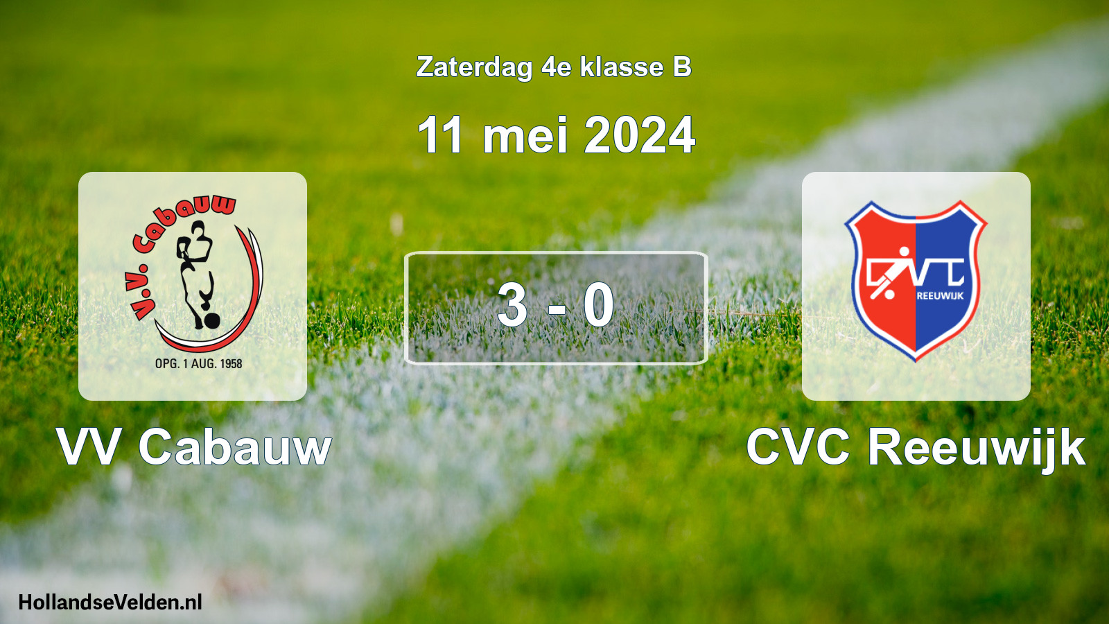 Total number of matches played: VV Cabauw - CVC Reeuwijk 3 - 0 (11 May 2024)