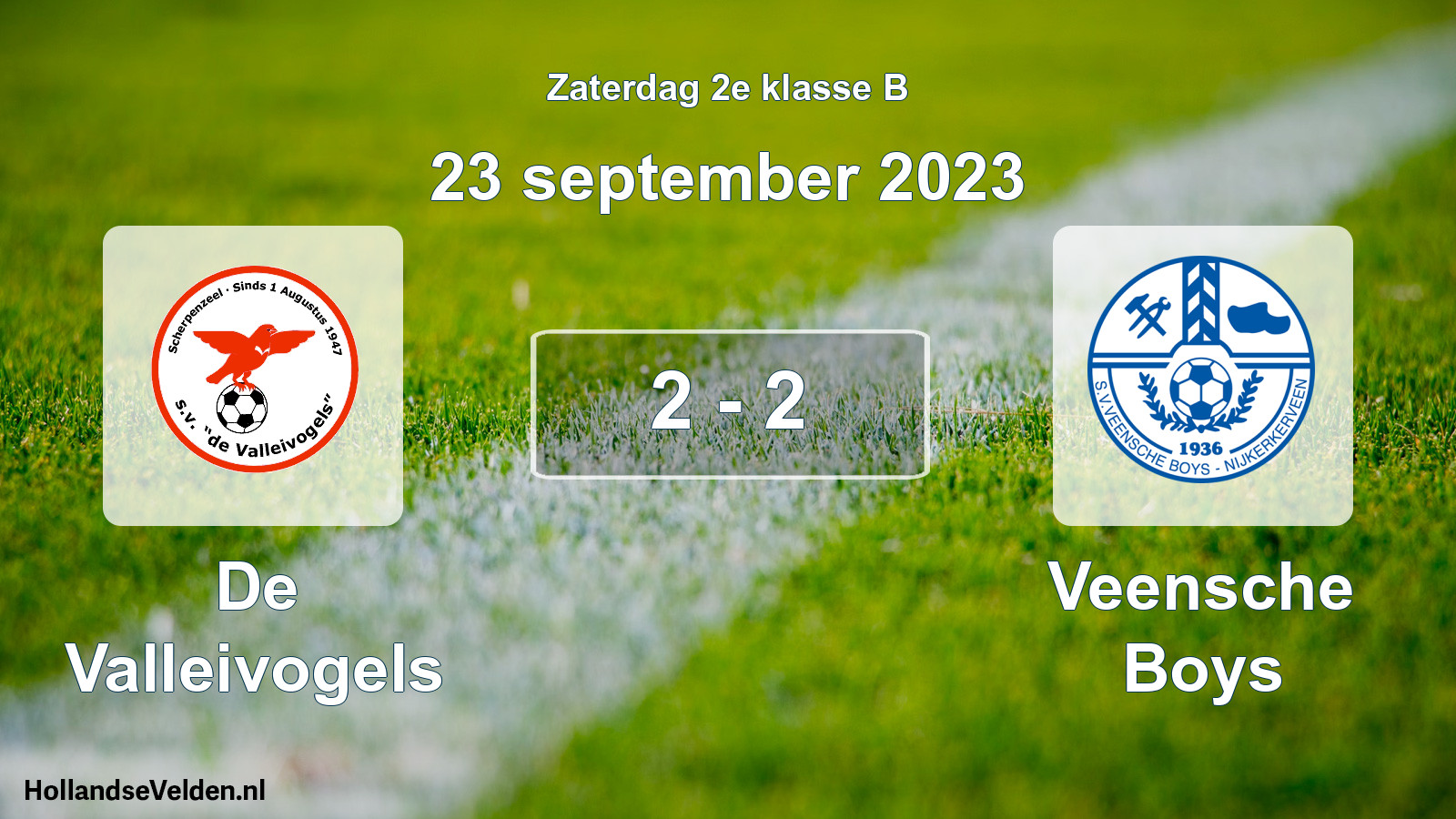 Total number of matches played: De Valleivogels - Veensche Boys 2 - 2 (23 September 2023)