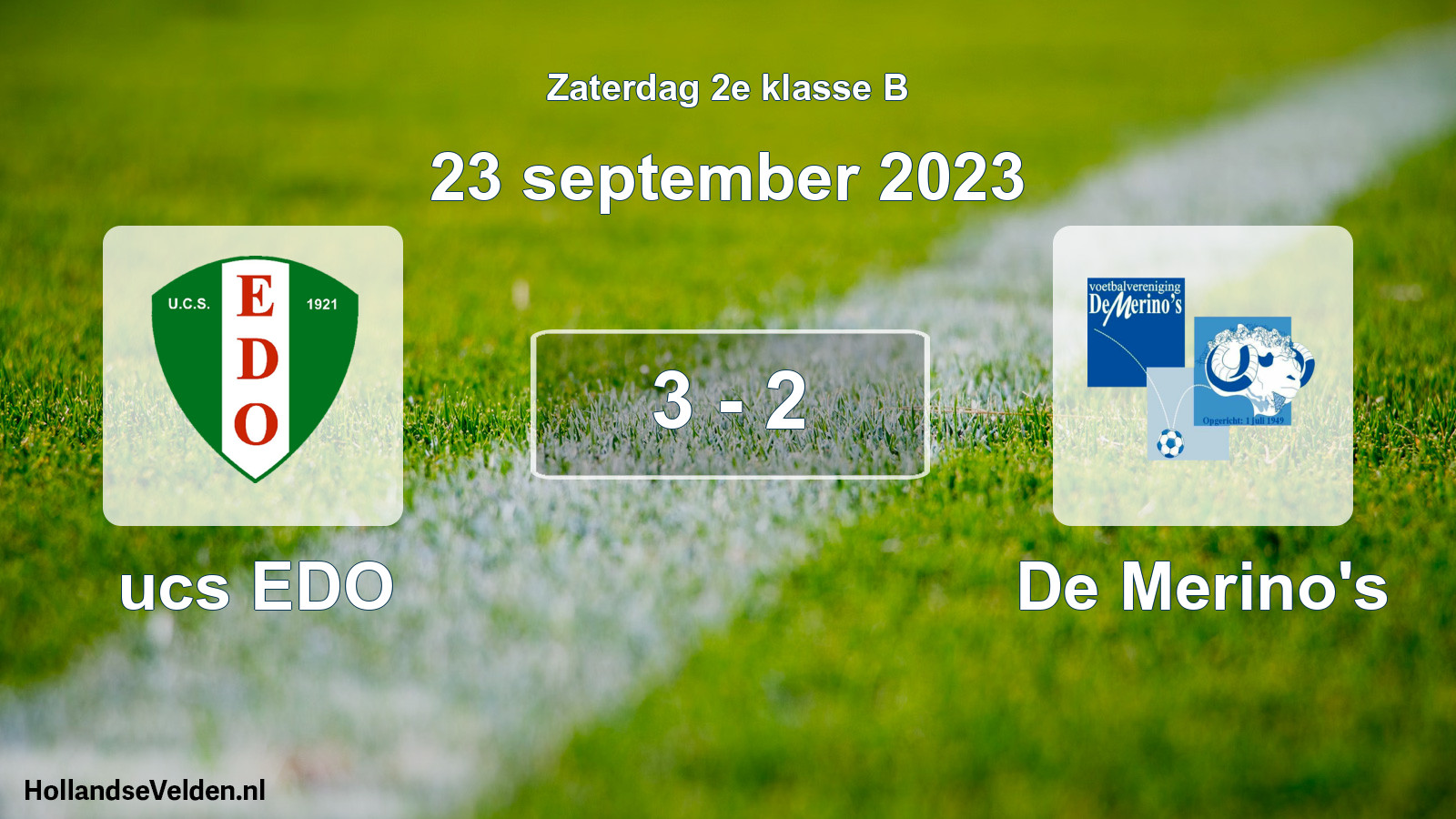 Total number of matches played: ucs EDO - De Merino's 3 - 2 (23 September 2023)