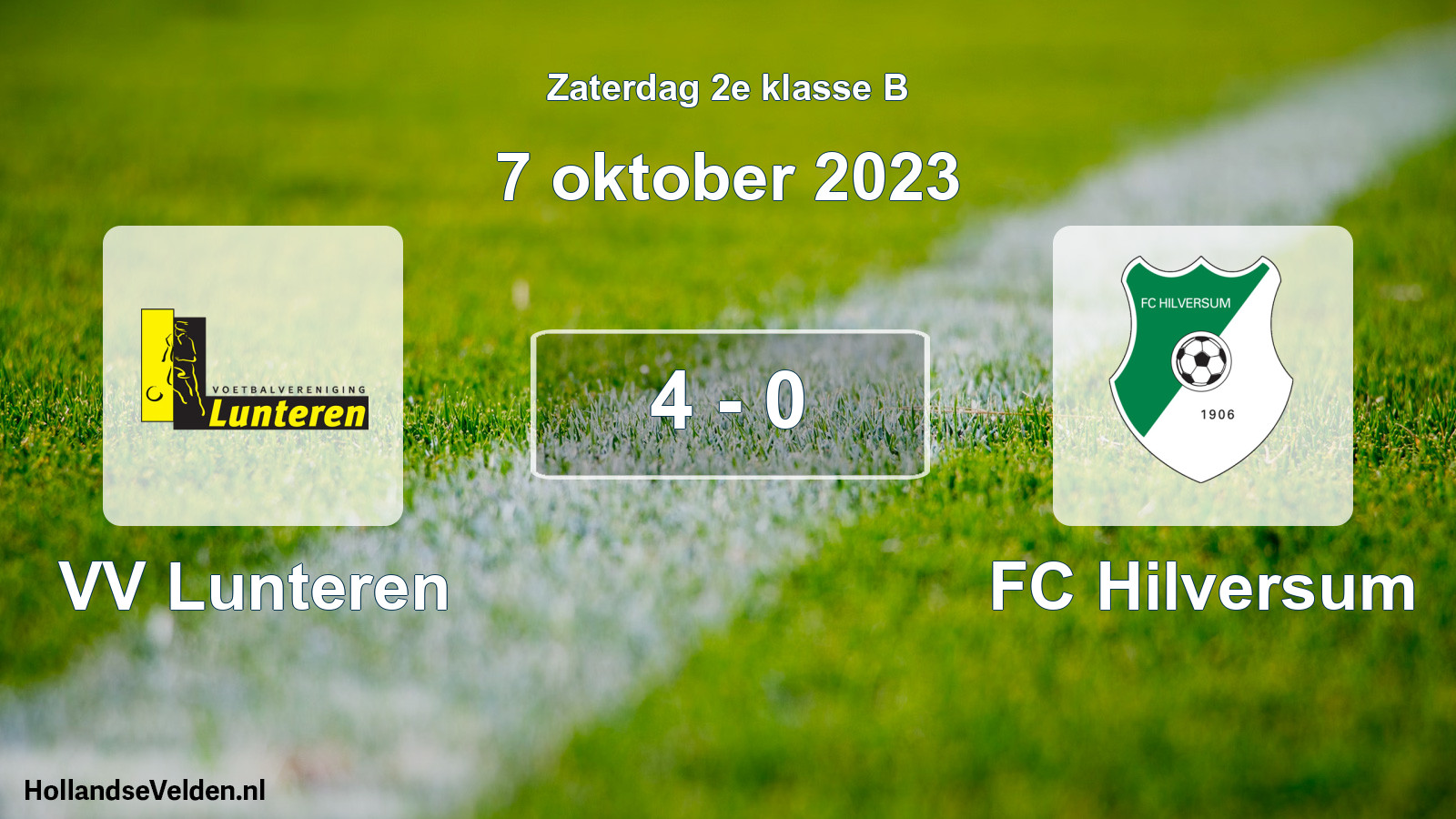 Total number of matches played: VV Lunteren - FC Hilversum 4 - 0 (7 October 2023)