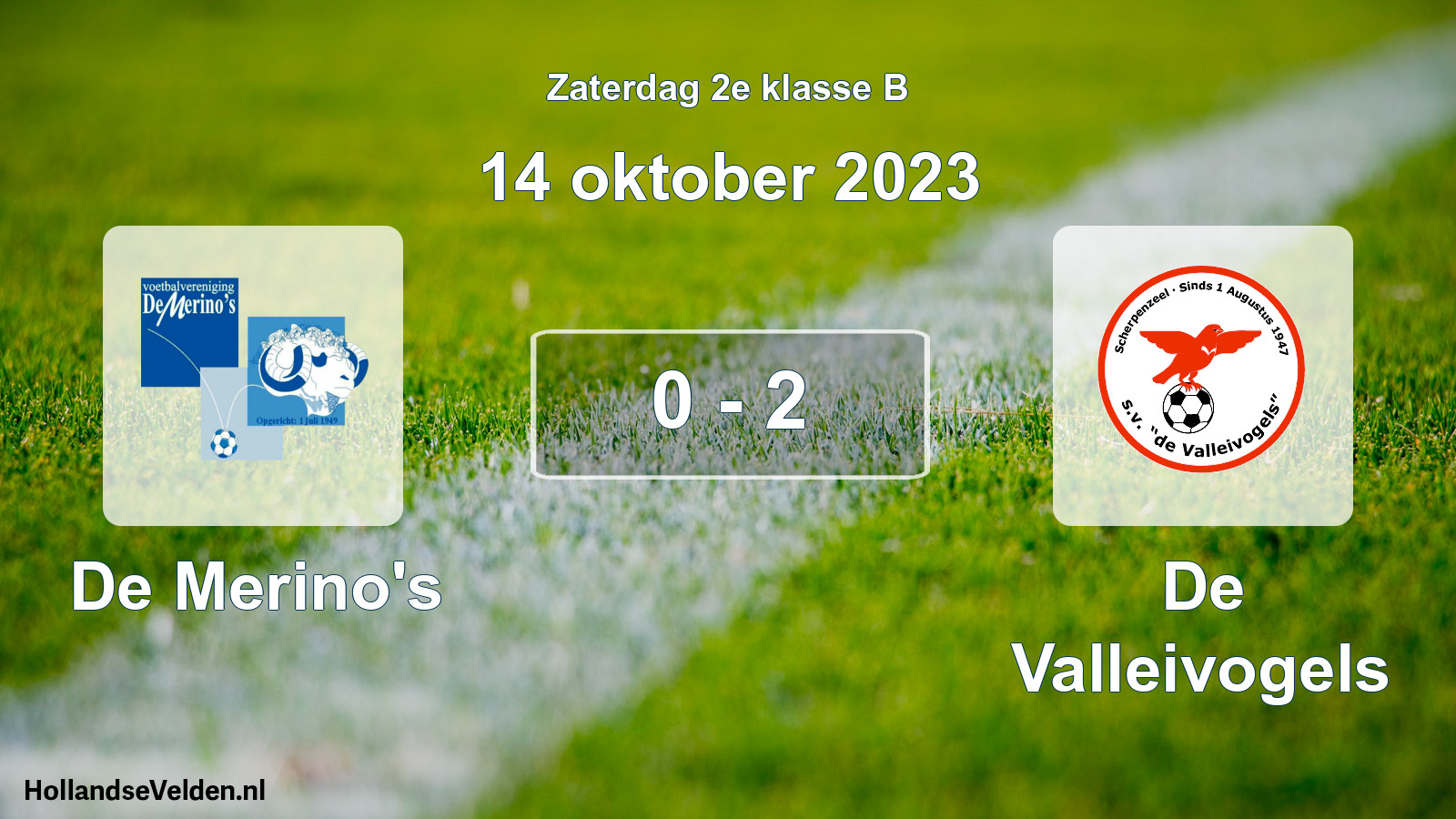 Total number of matches played: De Merino's - De Valleivogels 0 - 2 (14 October 2023)