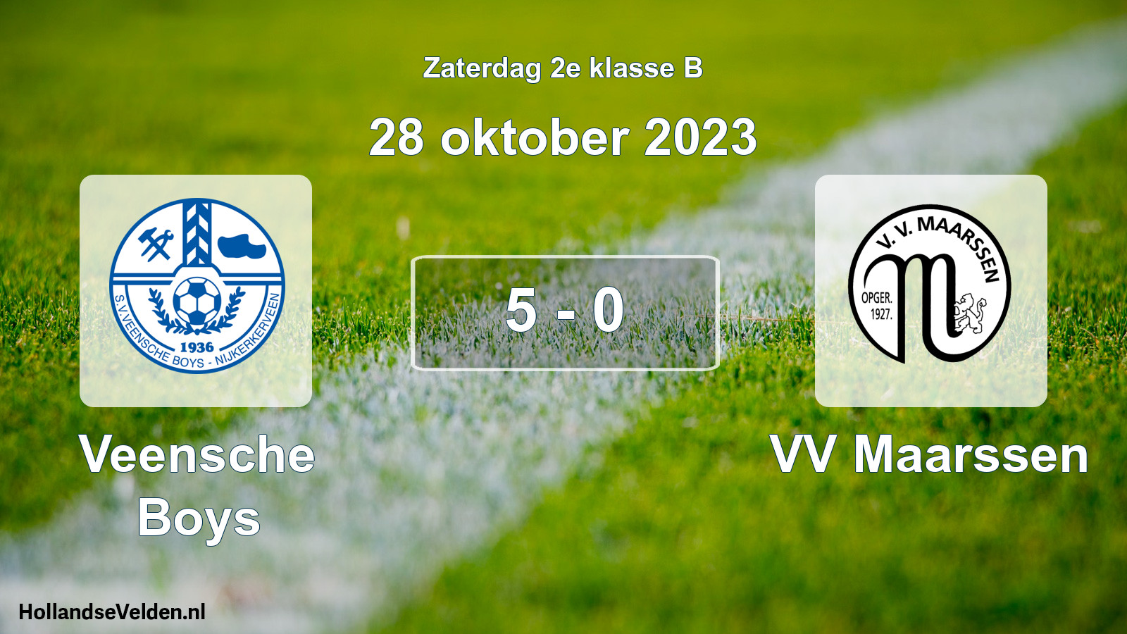 Total number of matches played: Veensche Boys - VV Maarssen 5 - 0 (28 October 2023)