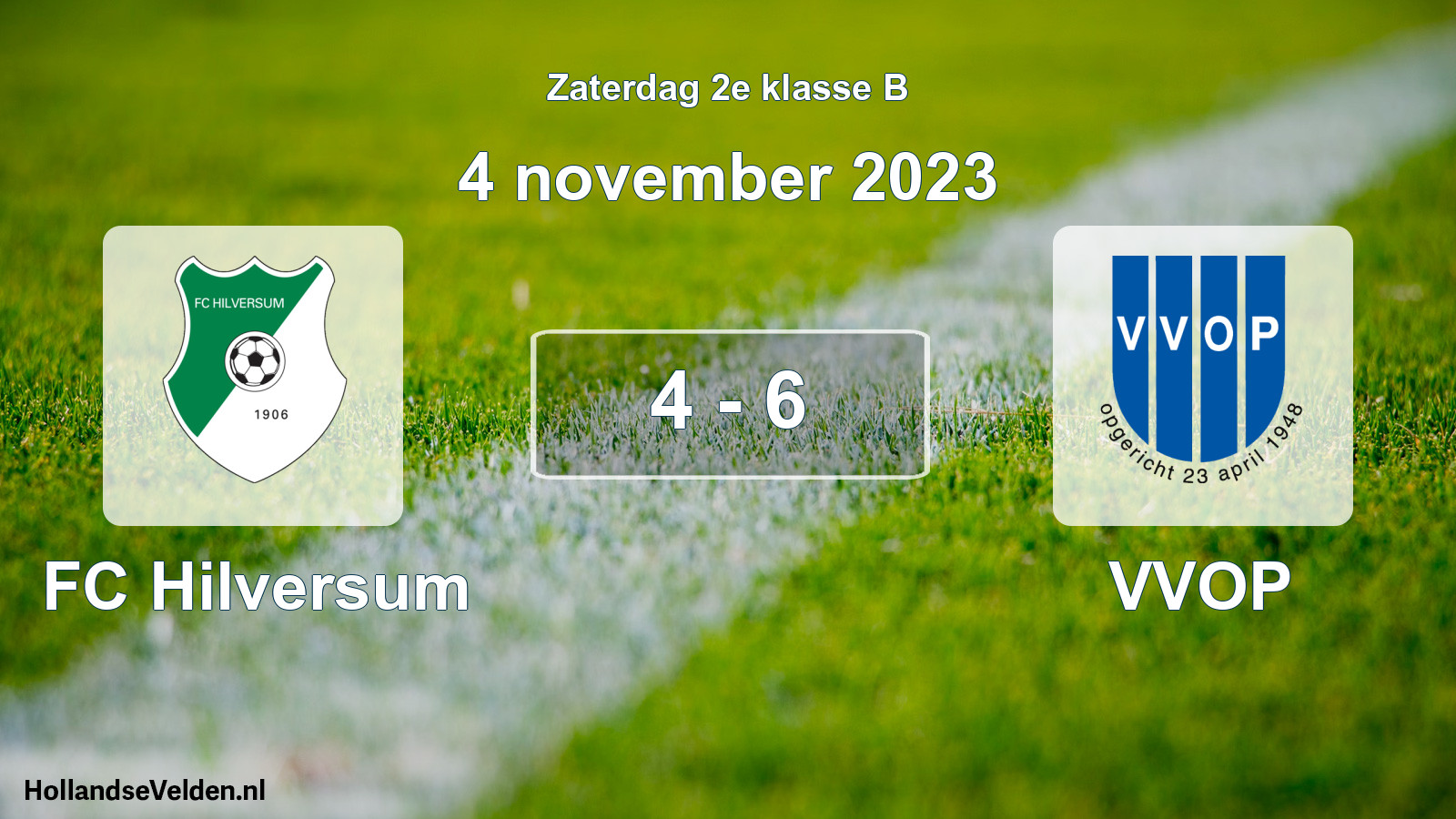 Total number of matches played: FC Hilversum - VVOP 4 - 6 (4 November 2023)