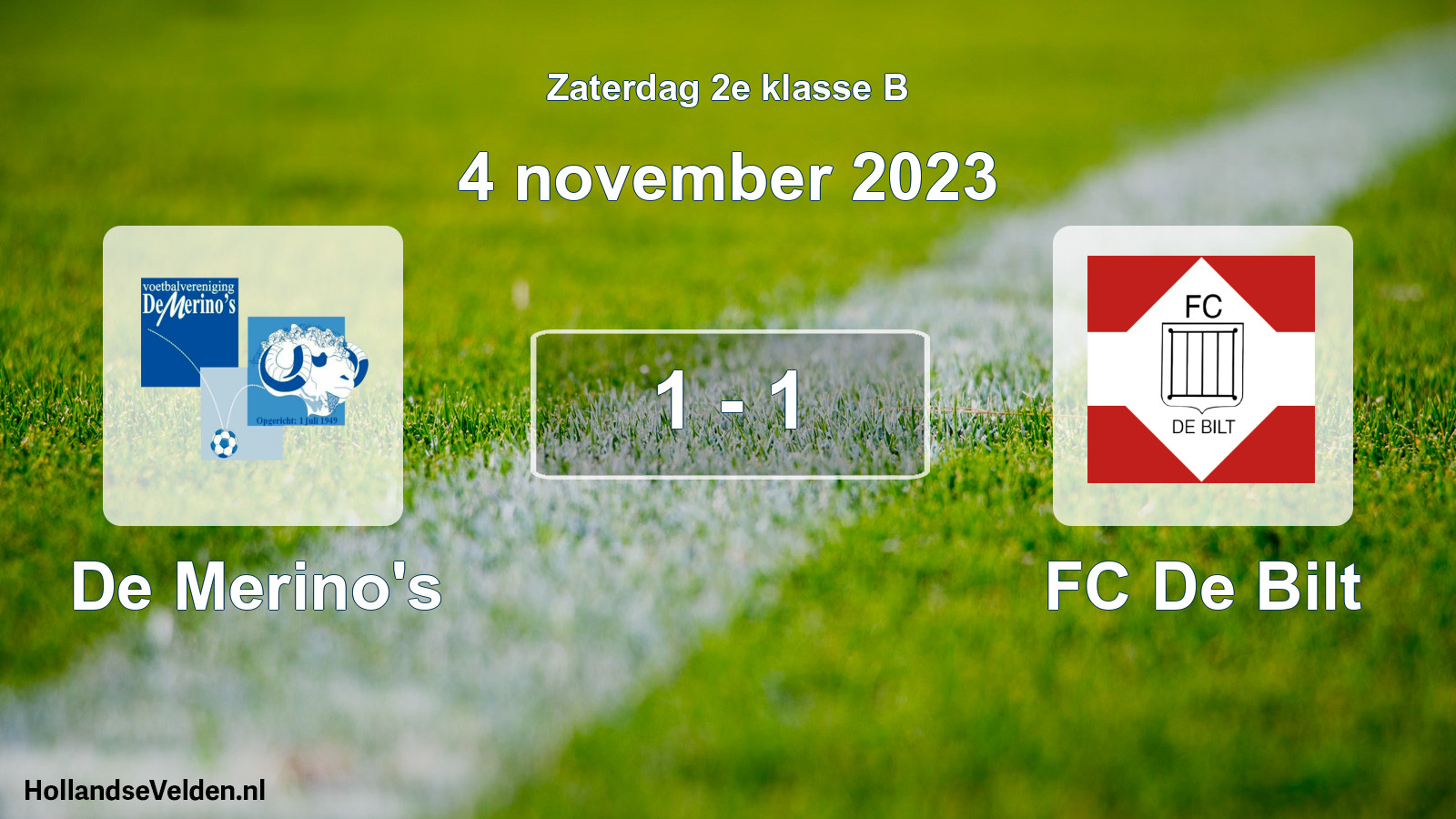 Total number of matches played: De Merino's - FC De Bilt 1 - 1 (4 November 2023)