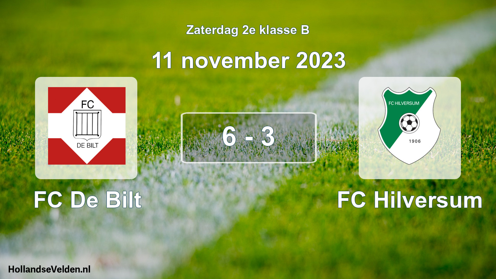Total number of matches played: FC De Bilt - FC Hilversum 6 - 3 (11 November 2023)