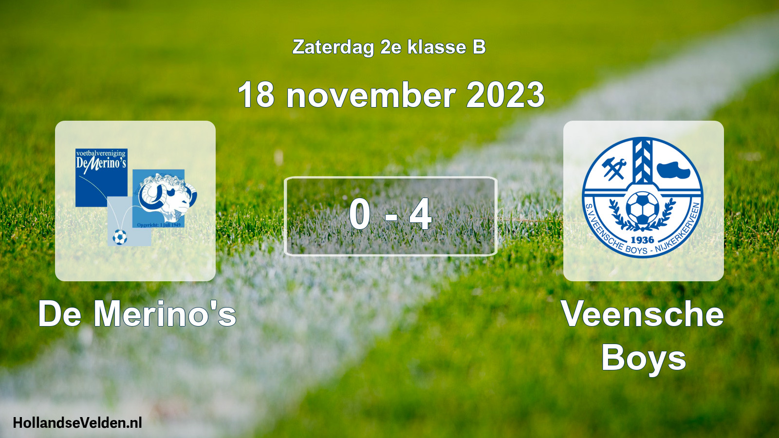 Total number of matches played: De Merino's - Veensche Boys 0 - 4 (18 November 2023)