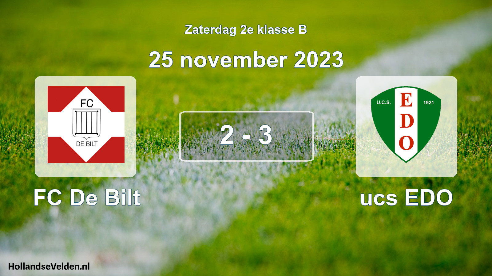 Total number of matches played: FC De Bilt - ucs EDO 2 - 3 (25 November 2023)