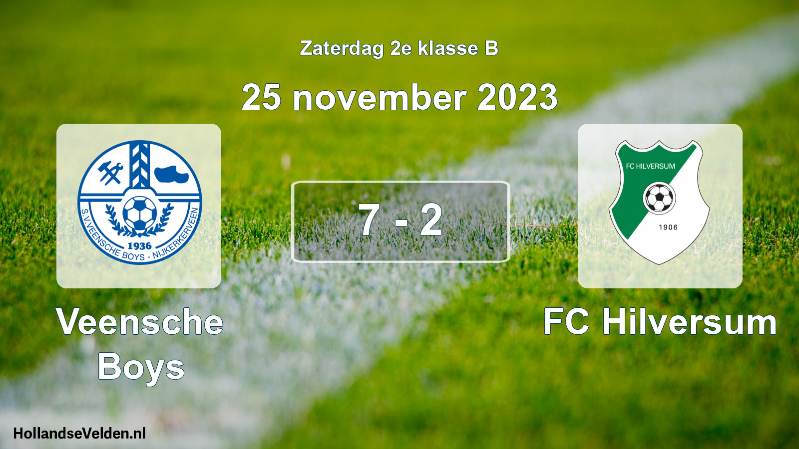 Total number of matches played: Veensche Boys - FC Hilversum 7 - 2 (25 November 2023)