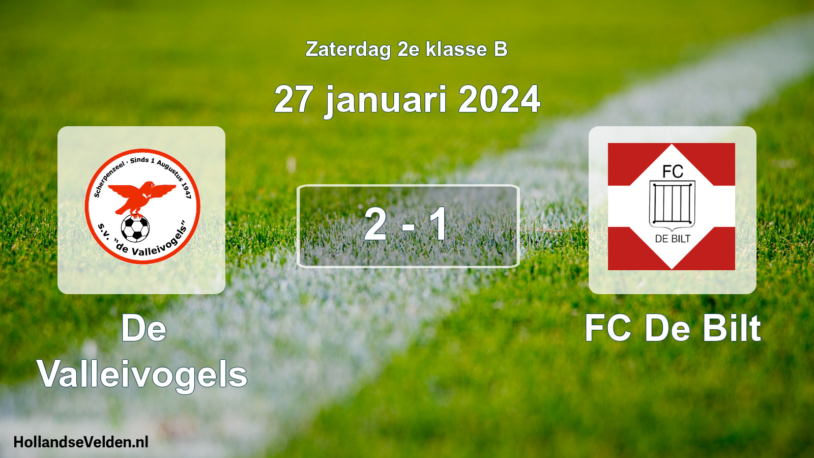 Total number of matches played: De Valleivogels - FC De Bilt 2 - 1 (27 January 2024)