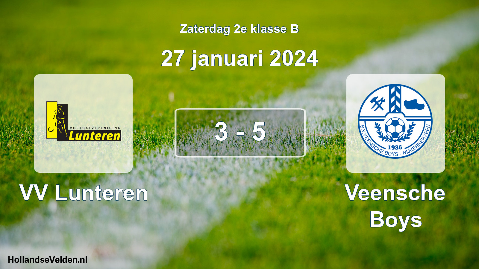 Total number of matches played: VV Lunteren - Veensche Boys 3 - 5 (27 January 2024)