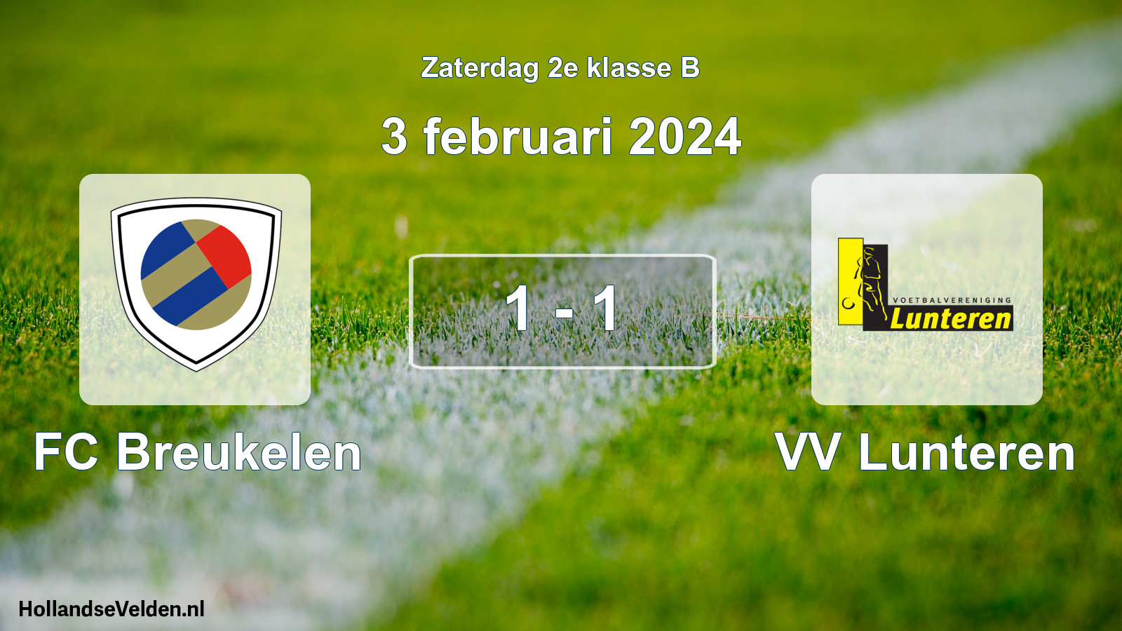 Total number of matches played: FC Breukelen - VV Lunteren 1 - 1 (3 February 2024)