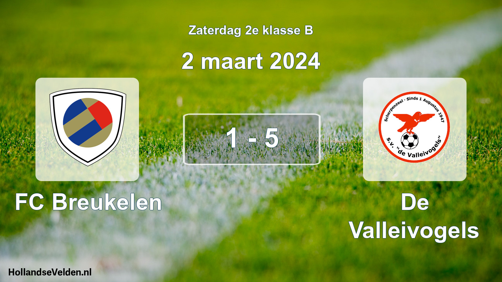 Total number of matches played: FC Breukelen - De Valleivogels 1 - 5 (2 March 2024)