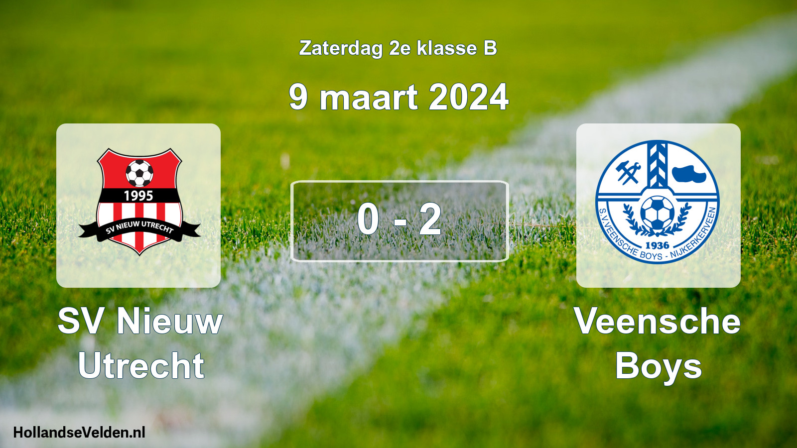 Total number of matches played: SV Nieuw Utrecht - Veensche Boys 0 - 2 (9 March 2024)