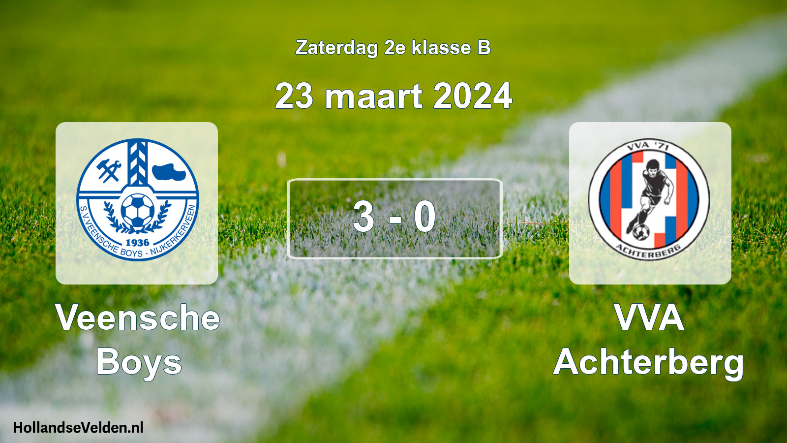 Total number of matches played: Veensche Boys - VVA Achterberg 3 - 0 (23 March 2024)