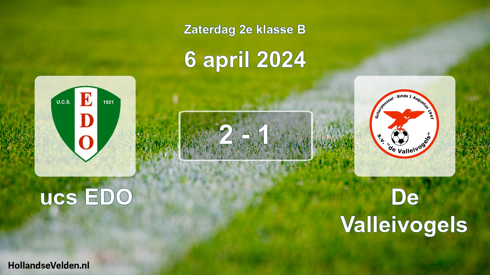 Total number of matches played: ucs EDO - De Valleivogels 2 - 1 (6 April 2024)