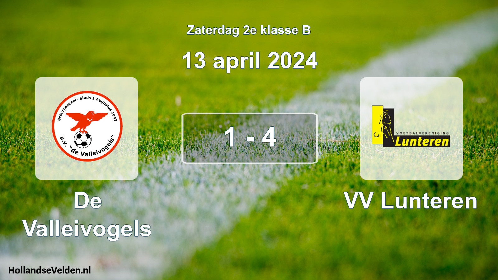 Total number of matches played: De Valleivogels - VV Lunteren 1 - 4 (13 April 2024)