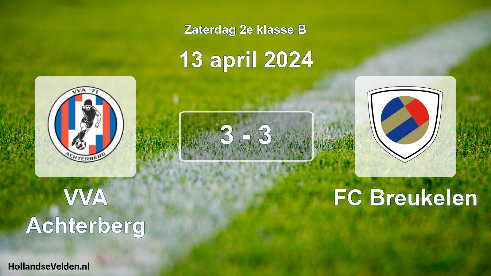 Total number of matches played: VVA Achterberg - FC Breukelen 3 - 3 (13 April 2024)