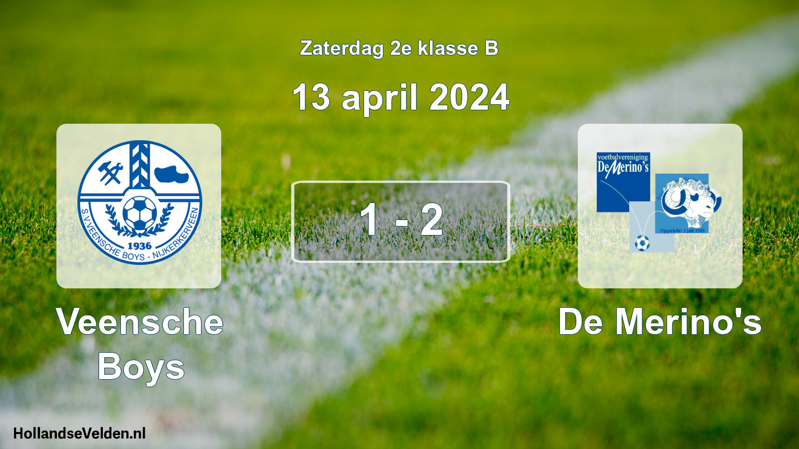 Total number of matches played: Veensche Boys - De Merino's 1 - 2 (13 April 2024)