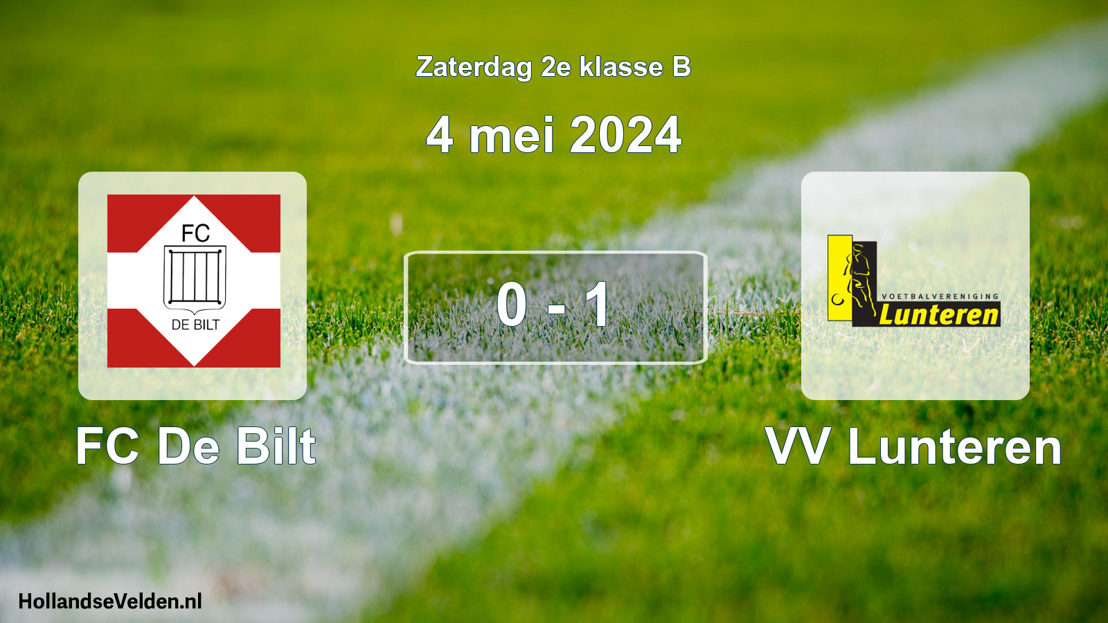 Total number of matches played: FC De Bilt - VV Lunteren 0 - 1 (4 May 2024)