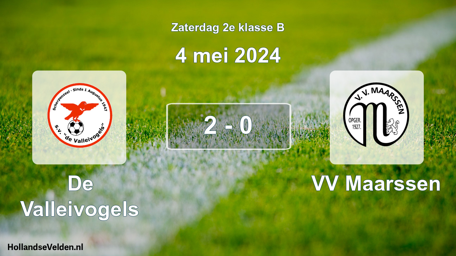 Total number of matches played: De Valleivogels - VV Maarssen 2 - 0 (4 May 2024)