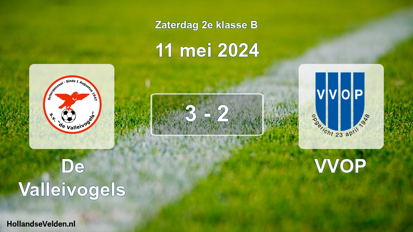 Total number of matches played: De Valleivogels - VVOP 3 - 2 (11 May 2024)