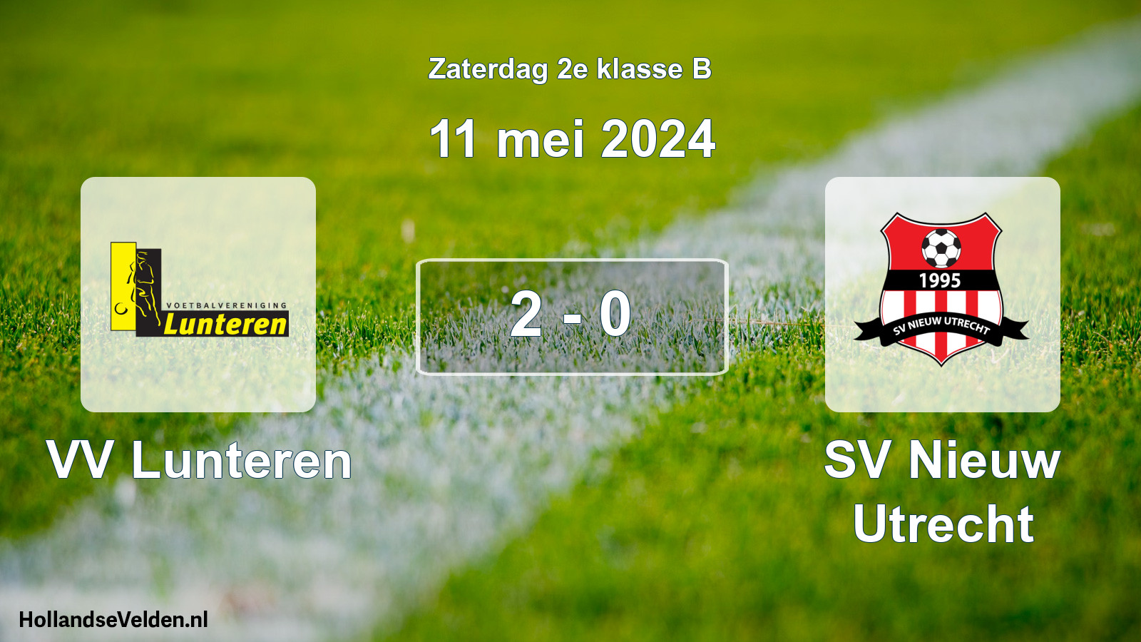 Total number of matches played: VV Lunteren - SV Nieuw Utrecht 2 - 0 (11 May 2024)