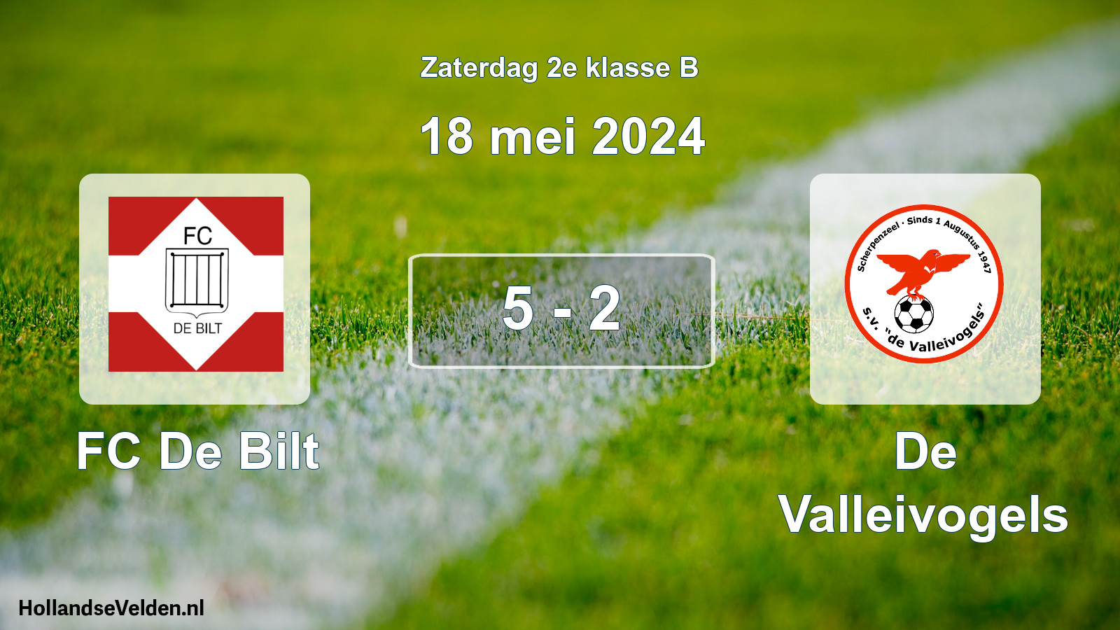 Total number of matches played: FC De Bilt - De Valleivogels 5 - 2 (18 May 2024)