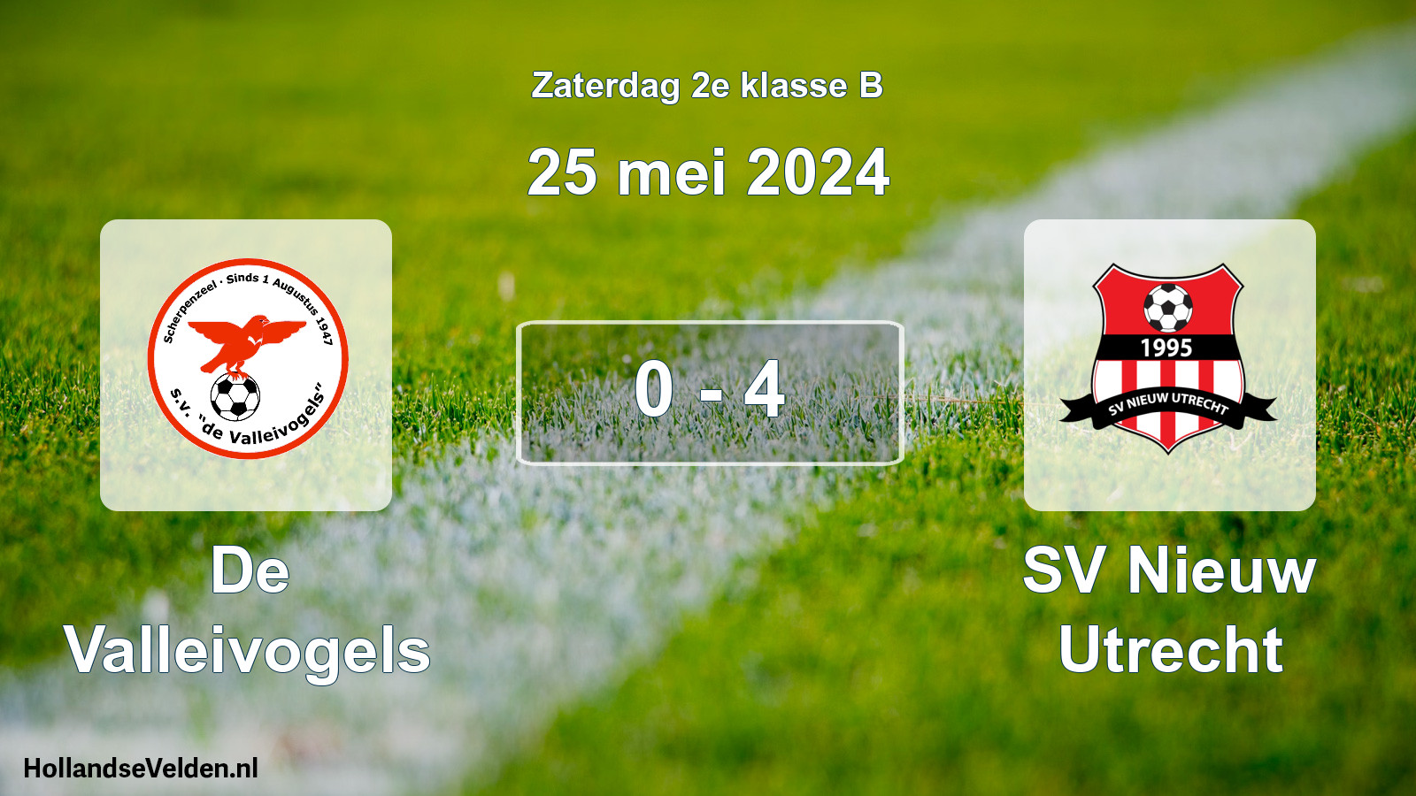 Total number of matches played: De Valleivogels - SV Nieuw Utrecht 0 - 4 (25 May 2024)