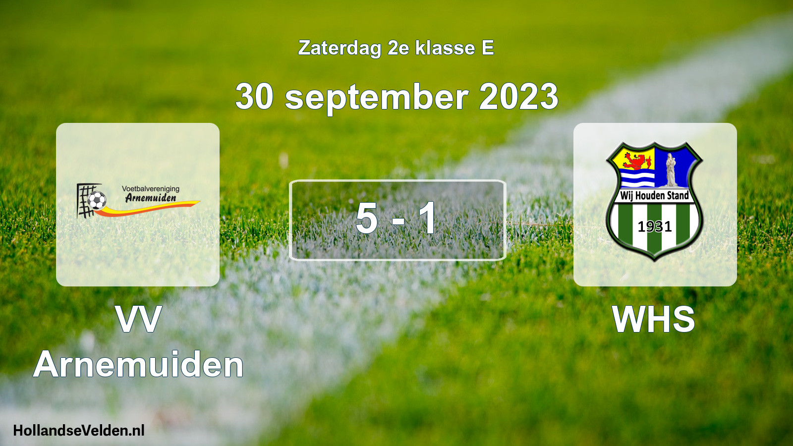Total number of matches played: VV Arnemuiden - WHS 5 - 1 (30 September 2023)