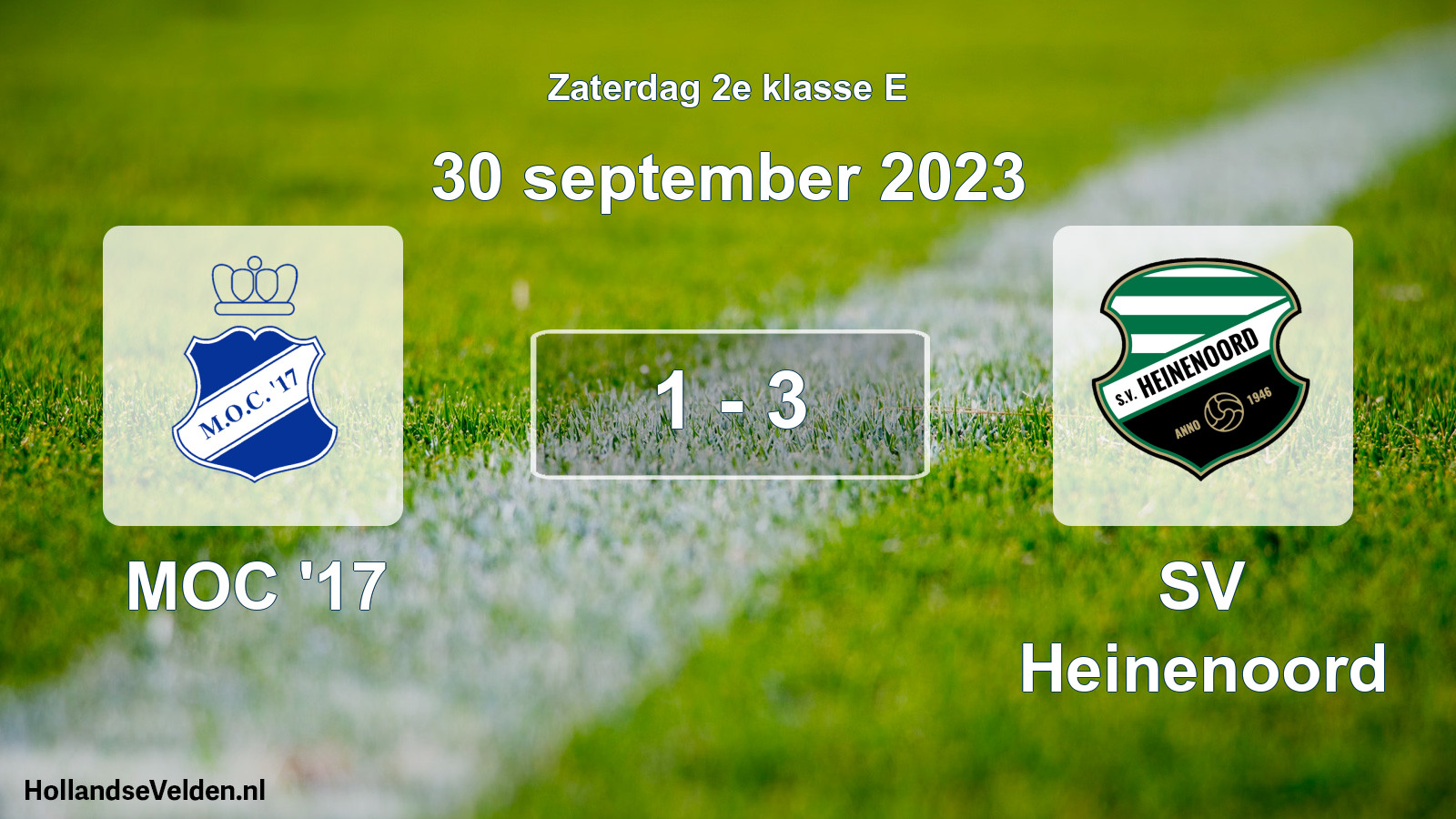 Total number of matches played: MOC '17 - SV Heinenoord 1 - 3 (30 September 2023)