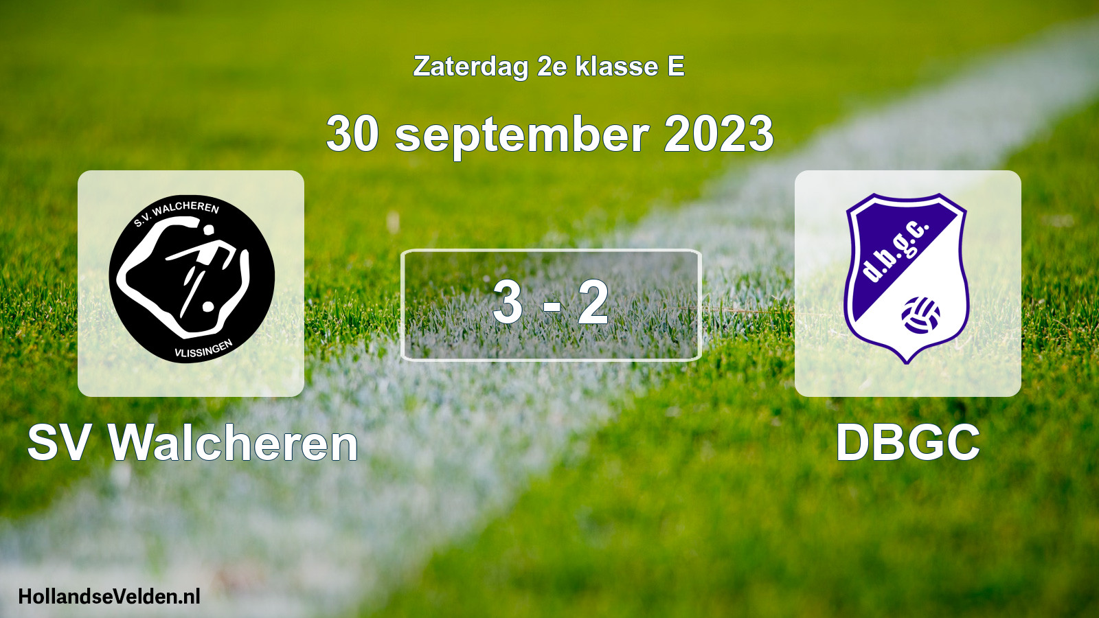 Total number of matches played: SV Walcheren - DBGC 3 - 2 (30 September 2023)