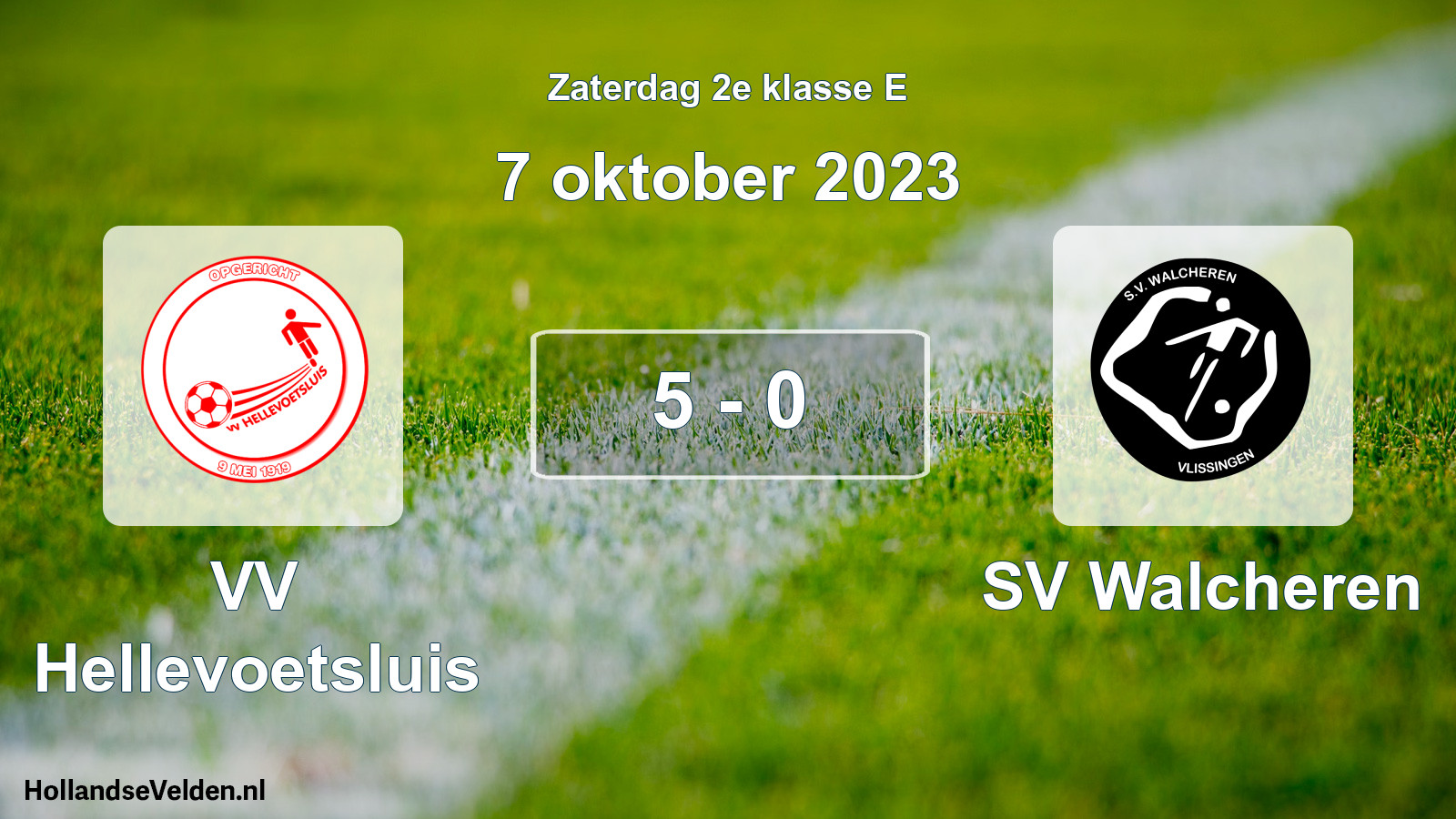 Total number of matches played: VV Hellevoetsluis - SV Walcheren 5 - 0 (7 October 2023)