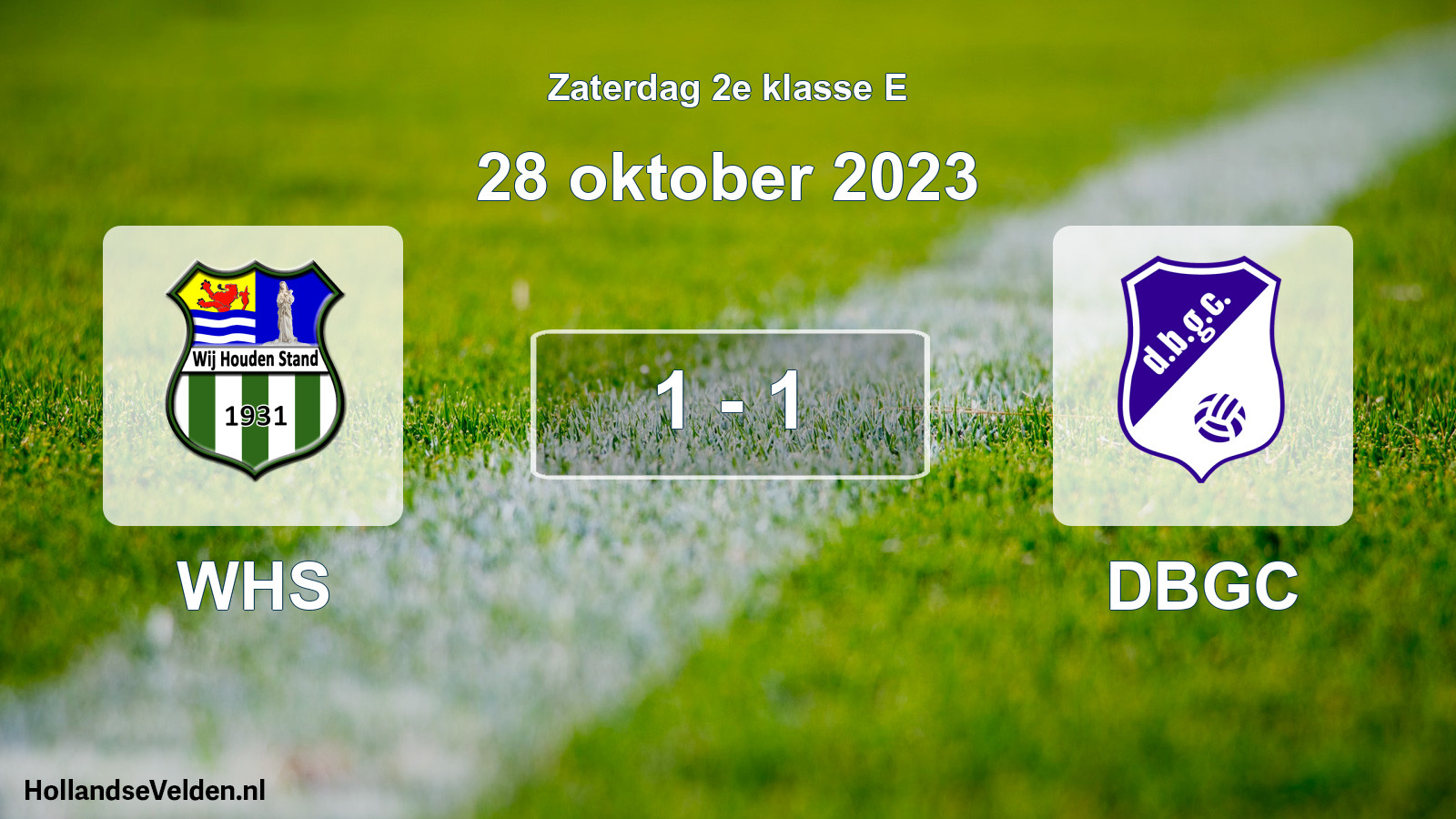 Total number of matches played: WHS - DBGC 1 - 1 (28 October 2023)