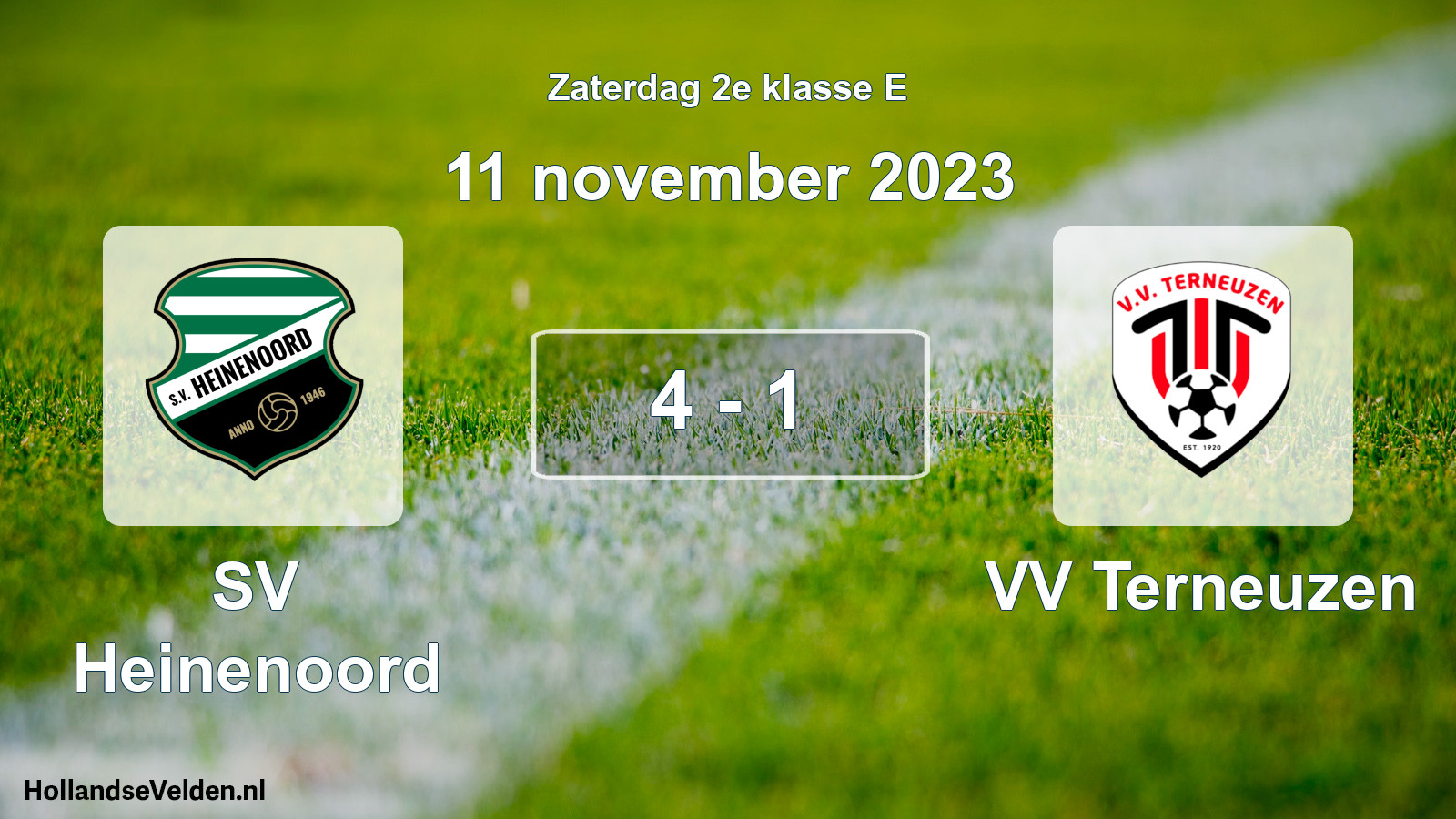 Total number of matches played: SV Heinenoord - VV Terneuzen 4 - 1 (11 November 2023)