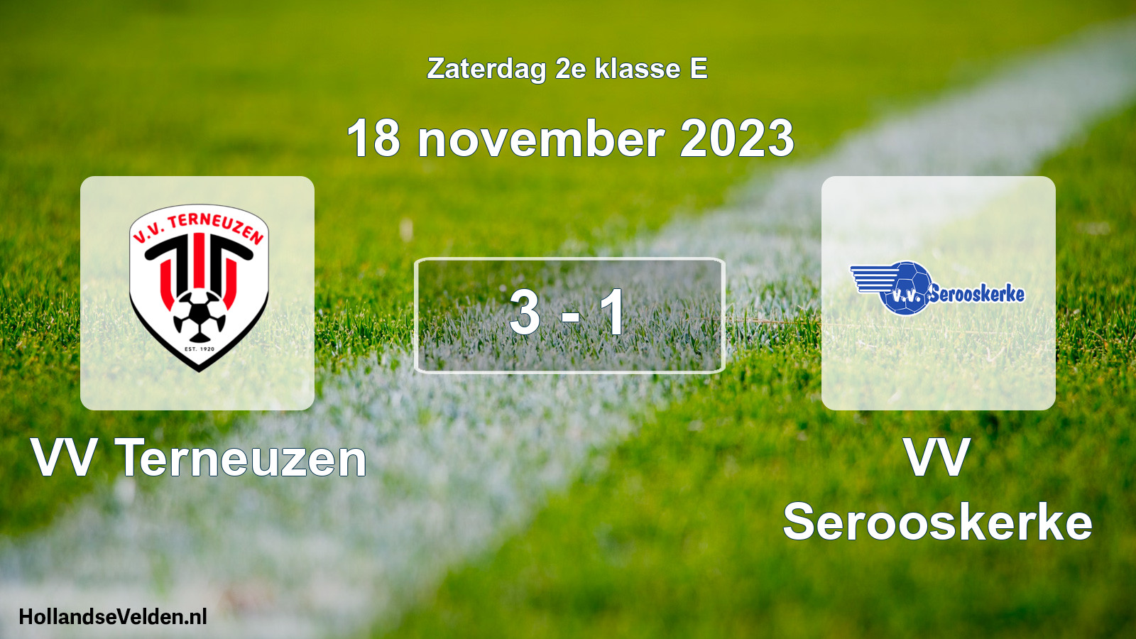 Total number of matches played: VV Terneuzen - VV Serooskerke 3 - 1 (18 November 2023)
