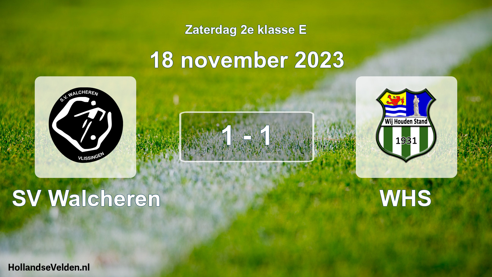 Total number of matches played: SV Walcheren - WHS 1 - 1 (18 November 2023)