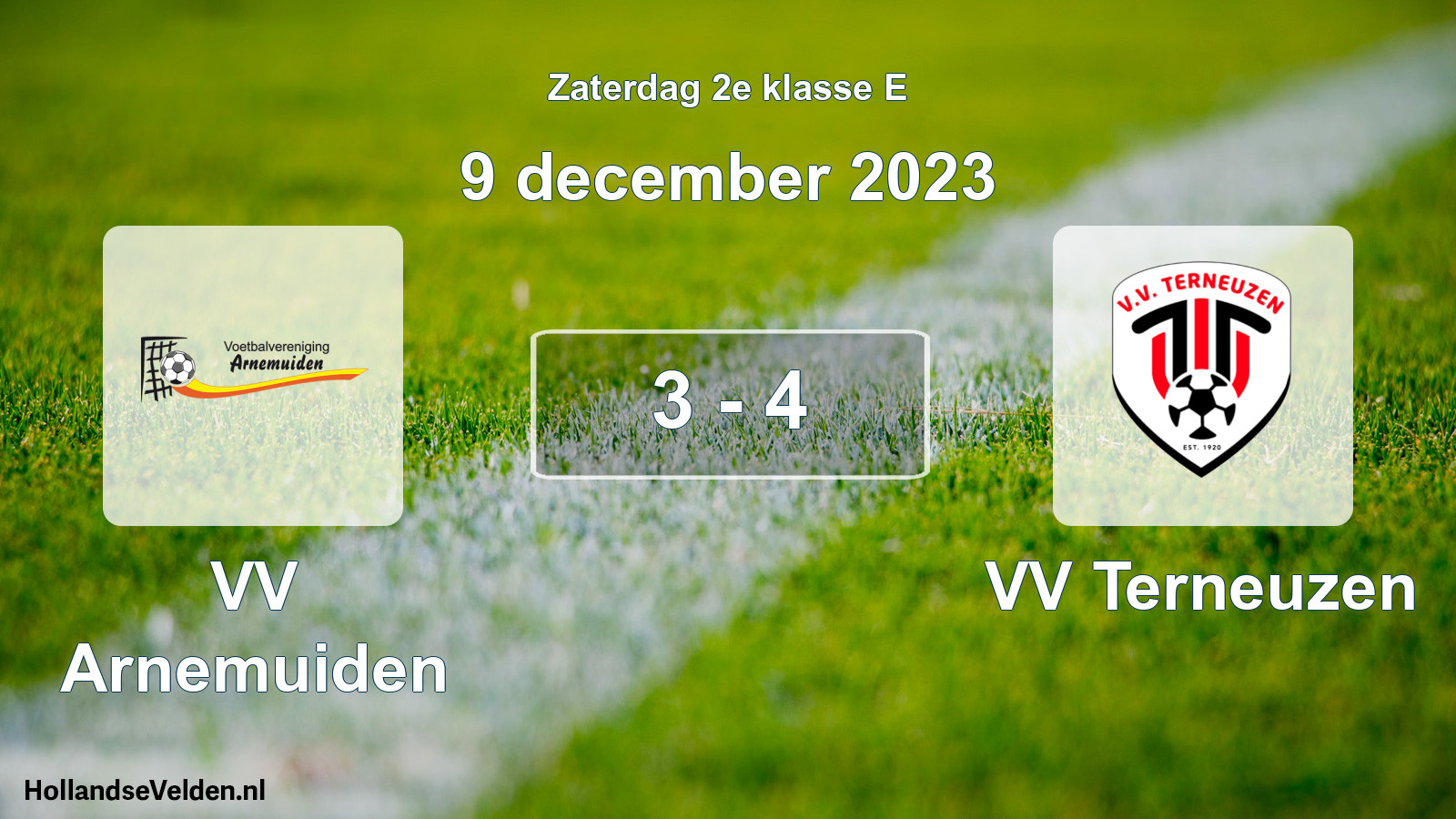 Total number of matches played: VV Arnemuiden - VV Terneuzen 3 - 4 (9 December 2023)