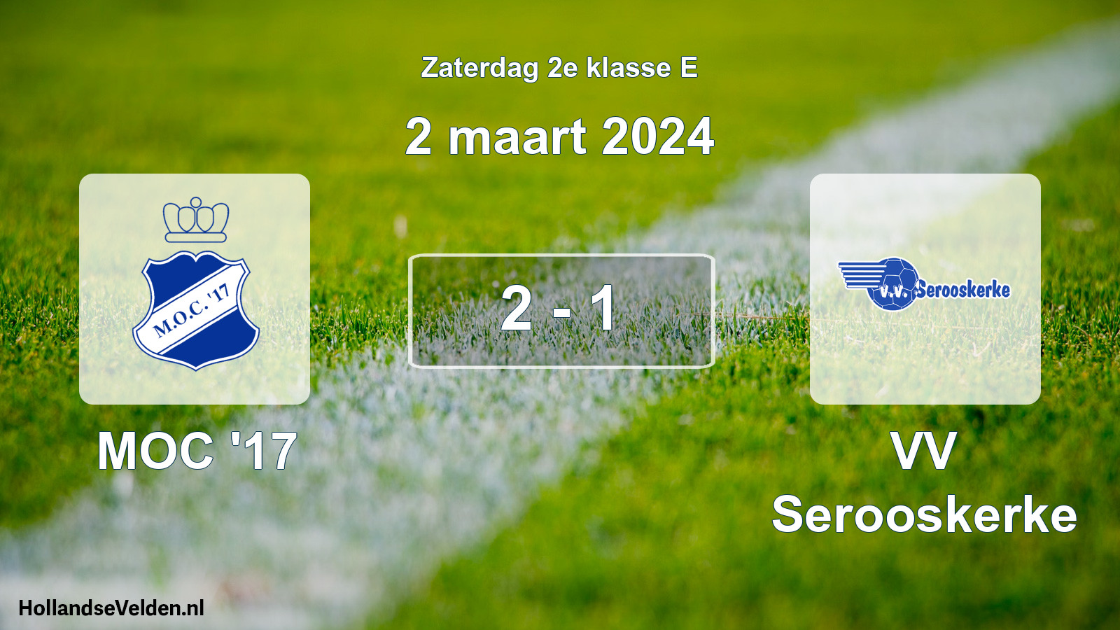 Total number of matches played: MOC '17 - VV Serooskerke 2 - 1 (2 March 2024)
