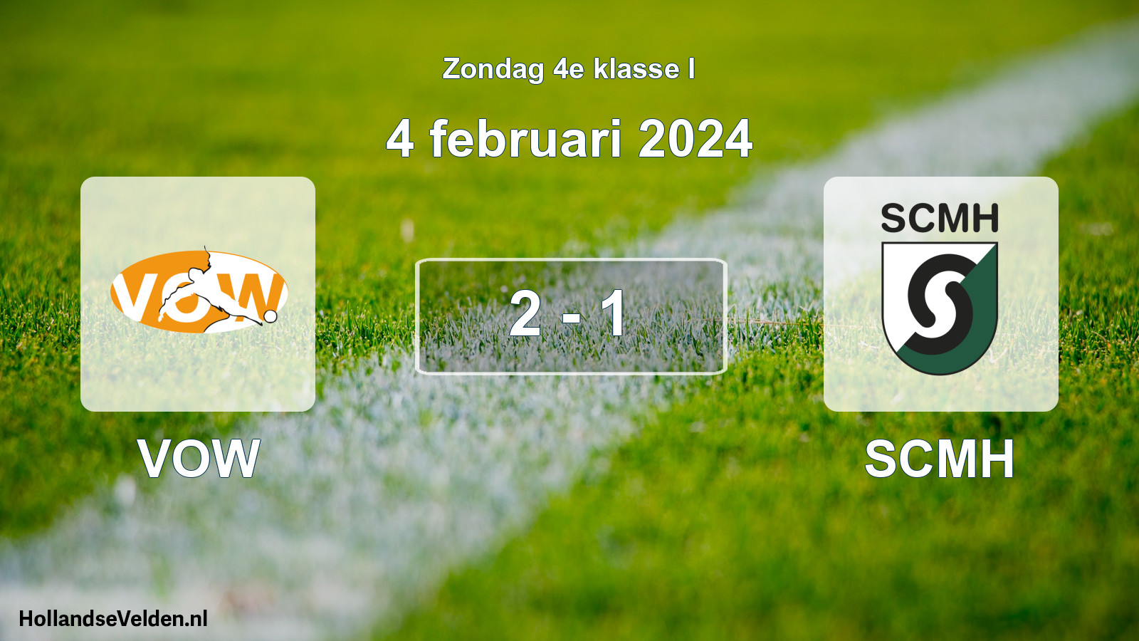 Total number of matches played: VOW - SCMH 2 - 1 (4 February 2024)
