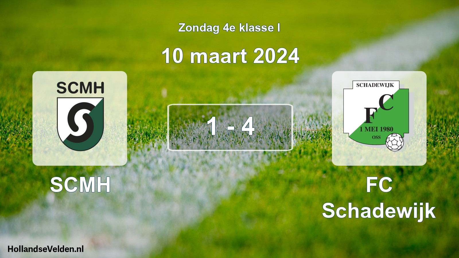 Total number of matches played: SCMH - FC Schadewijk 1 - 4 (10 March 2024)