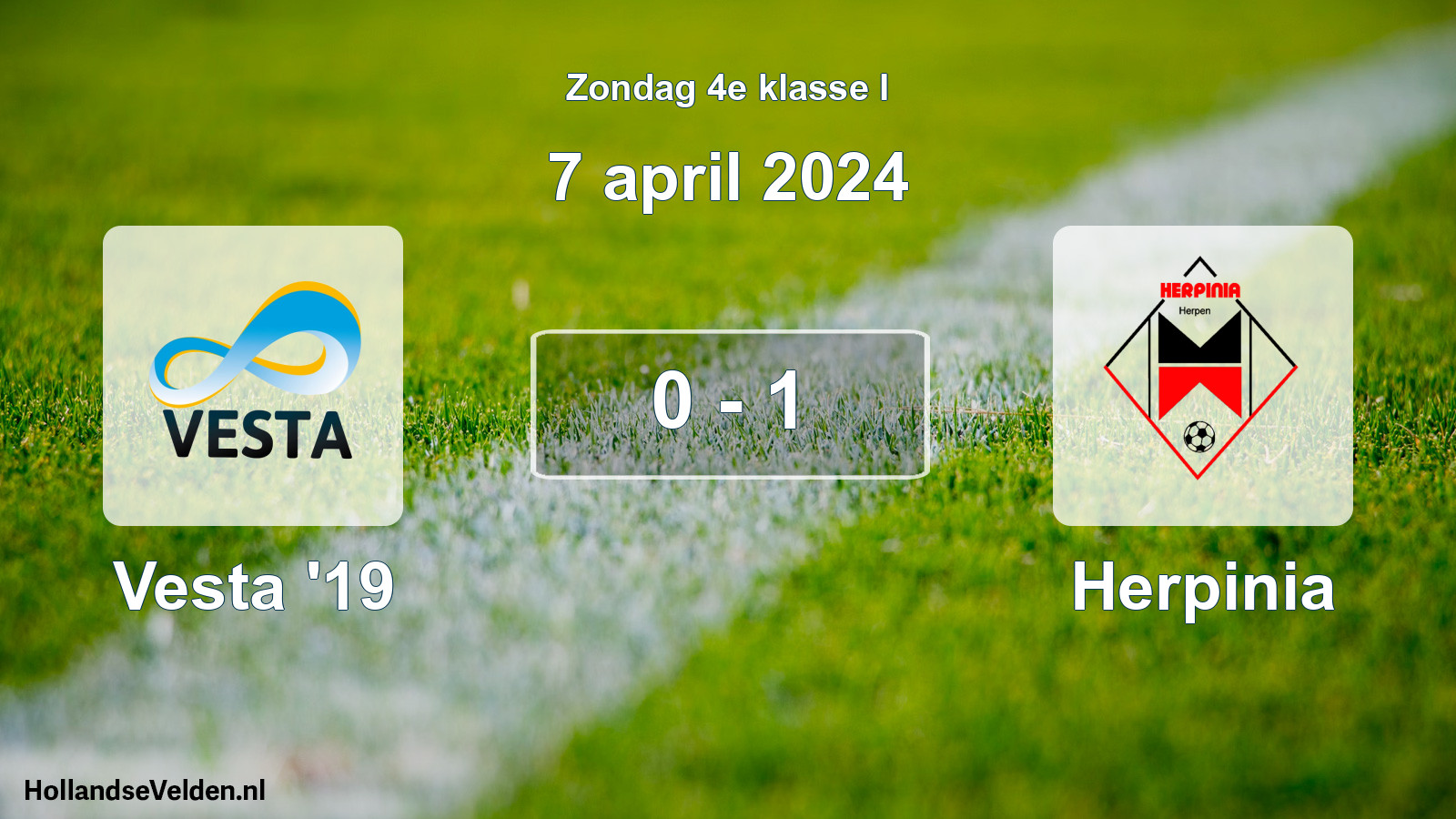 Total number of matches played: SSA Vesta '19 - Herpinia 0 - 1 (7 April 2024)