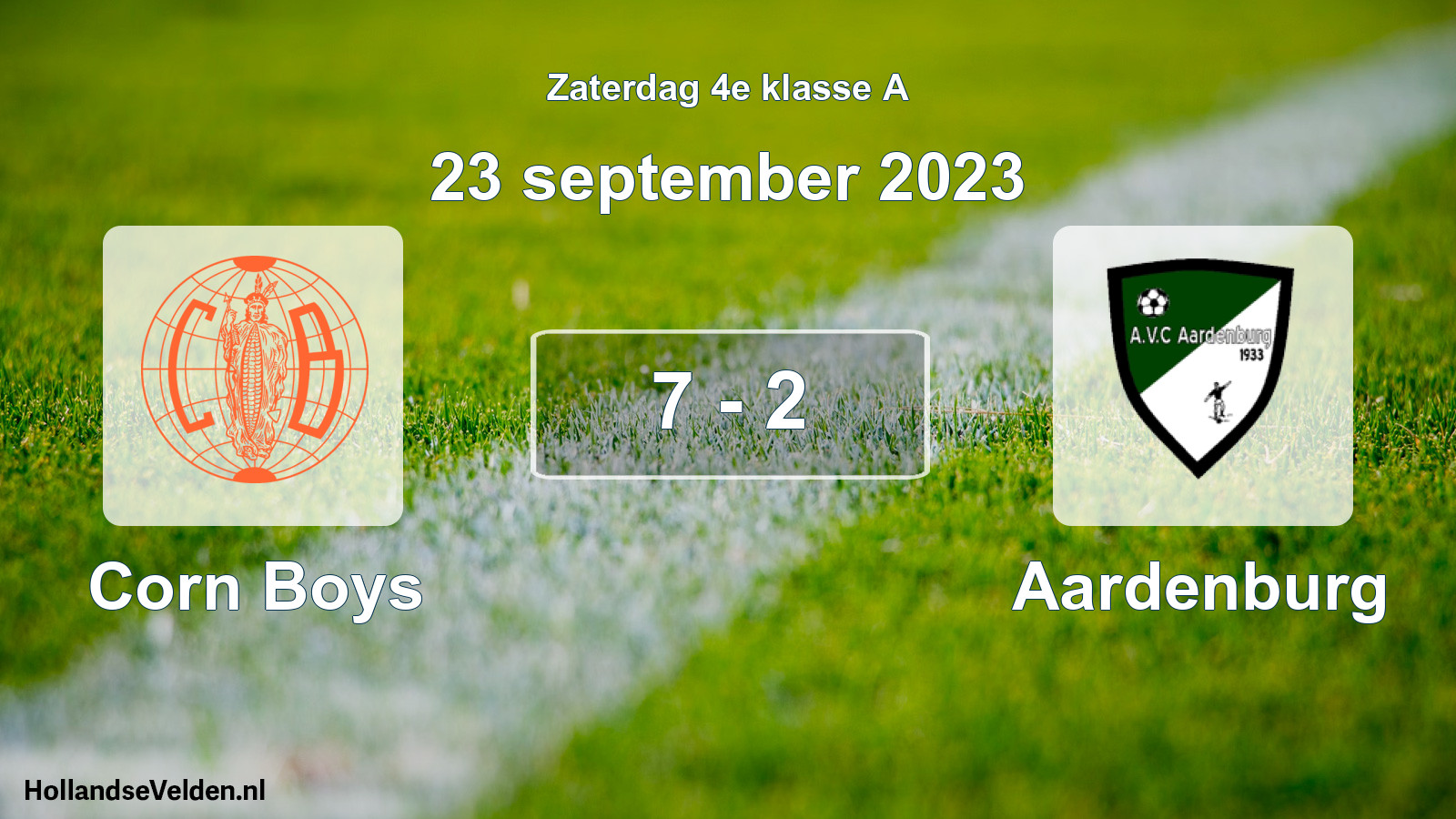 Total number of matches played: Corn Boys - Aardenburg 7 - 2 (23 September 2023)