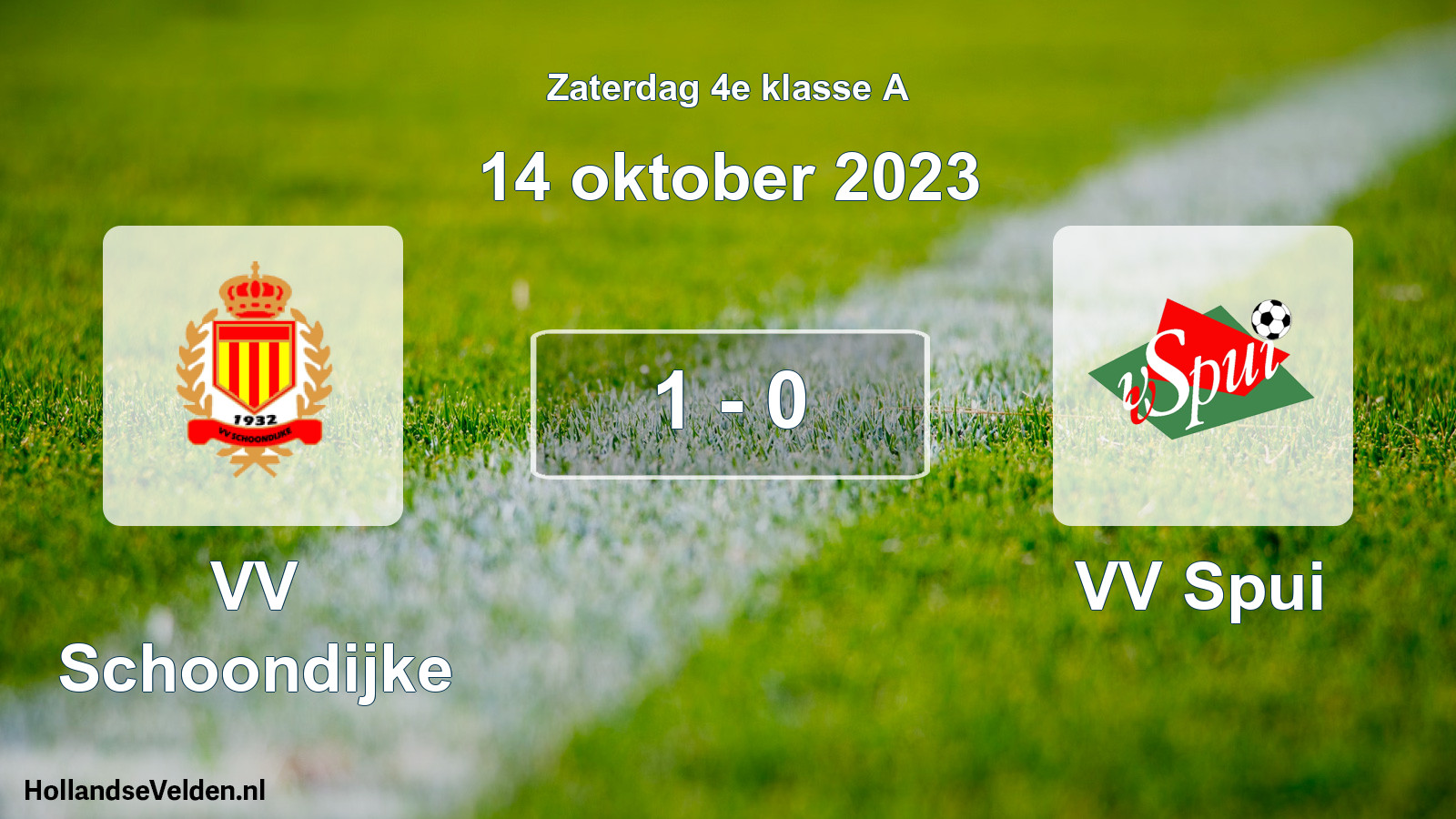 Total number of matches played: VV Schoondijke - VV Spui 1 - 0 (14 October 2023)